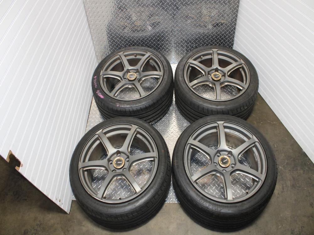 JDM RAYS GRAM LIGHTS 57DR WHEEL 5x100 18x81/2 SET OF 4 TIRE 245/40/R18: Image 4