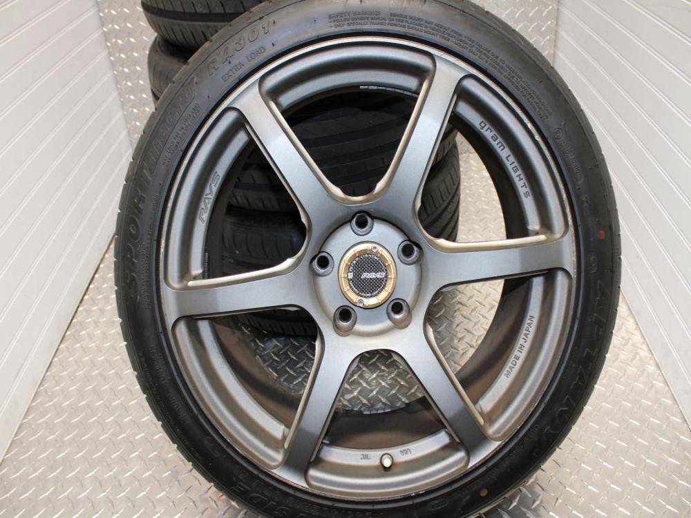 JDM RAYS GRAM LIGHTS 57DR WHEEL 5x100 18x81/2 SET OF 4 TIRE 245/40/R18: Image 3