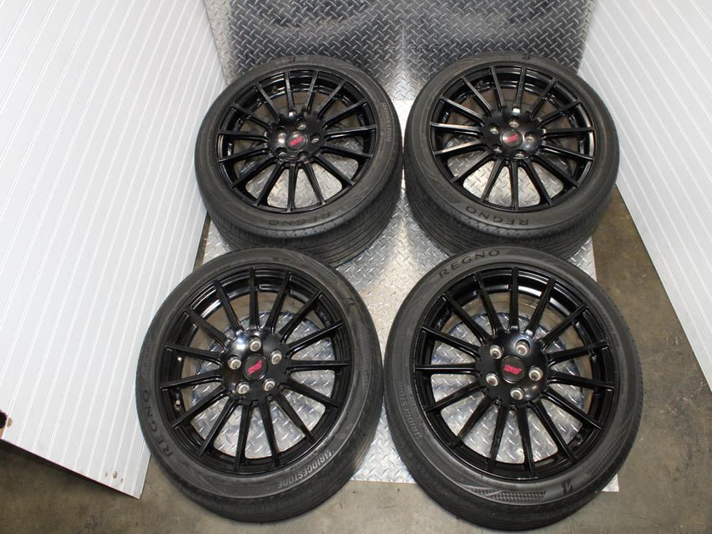 SUBARU STI WHEEL 5x1.14 SET OF 4 JDM WHEEL WITH BRIDGESTON TIRE 225/45/R18: Image 4