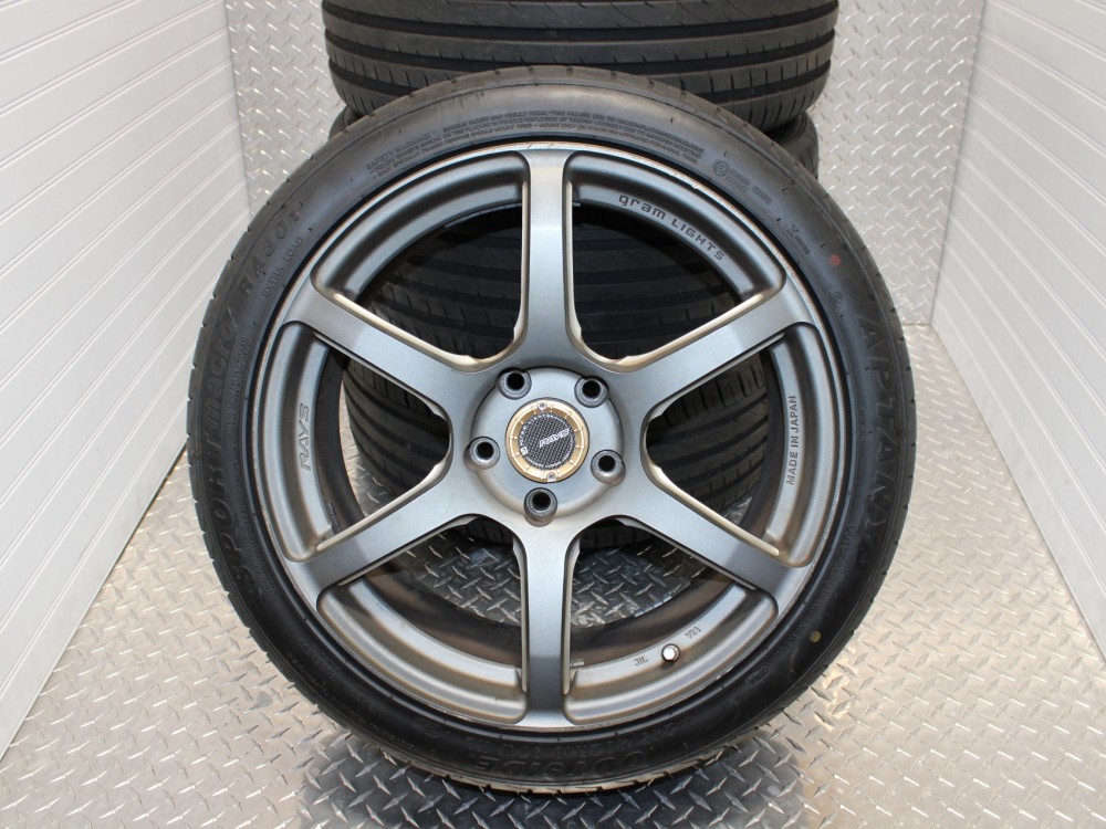JDM RAYS GRAM LIGHTS 57DR WHEEL 5x100 18x81/2 SET OF 4 TIRE 245/40/R18