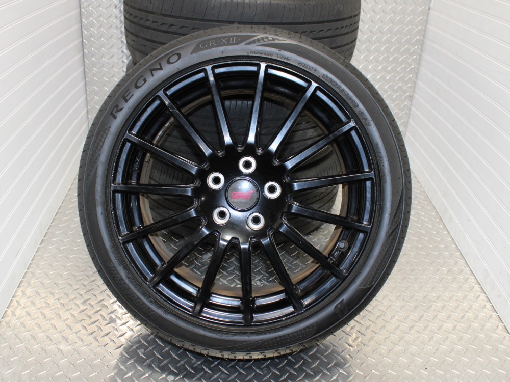 SUBARU STI WHEEL 5x1.14 SET OF 4 JDM WHEEL WITH BRIDGESTON TIRE 225/45/R18