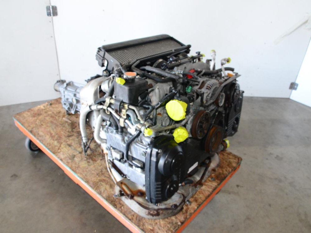 JDM 02 03 04 05 SUBARU WRX EJ205 AVCS 2.0L TURBO ENGINE WITH 5 SPEED TRANS: Image 1