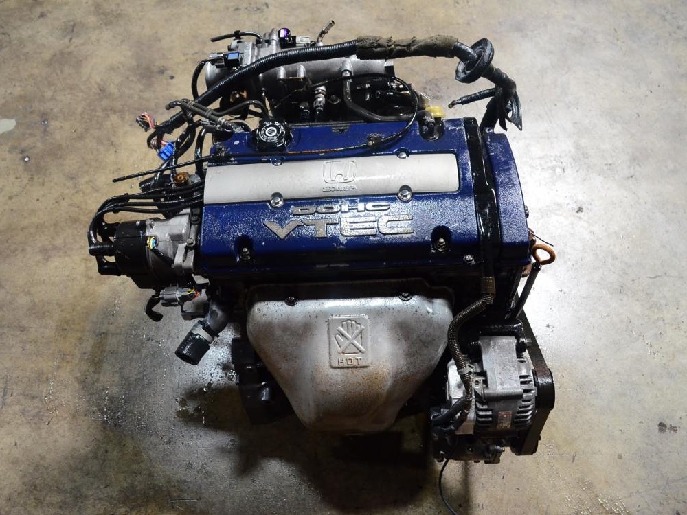 JDM Honda H23A Engine 97-01 Prelude 2.3L DOHC Vtec Motor Only PDE Head Blue Top: Image 8