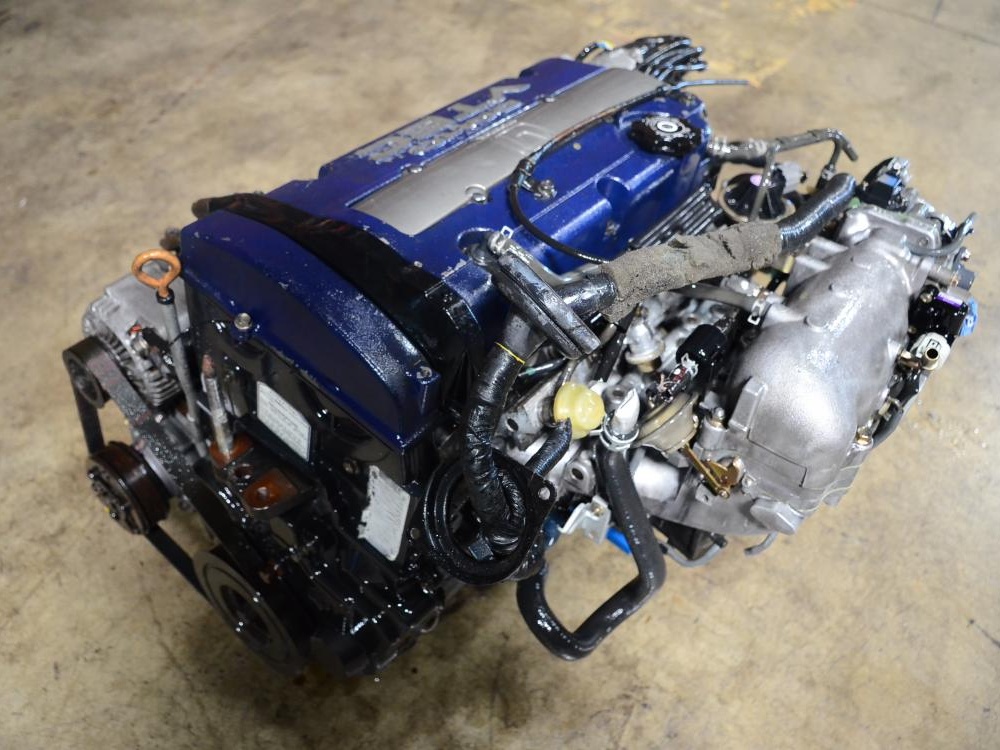 JDM Honda H23A Engine 97-01 Prelude 2.3L DOHC Vtec Motor Only PDE Head Blue Top: Image 7