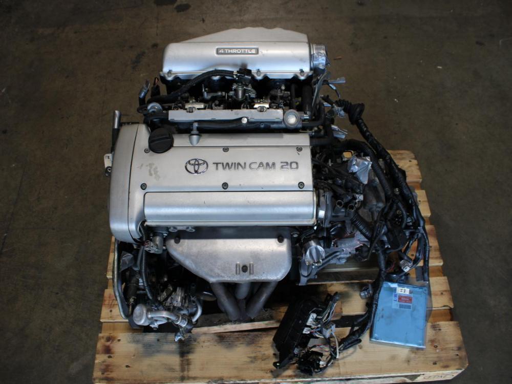 4AGE TOYOTA LEVIN COROLLA 1.6L ENGINE TWIN CAM 20 VALVE WITH 5 SPEED MANUAL TRANSMISSION & ECU 4A-GE: Image 1